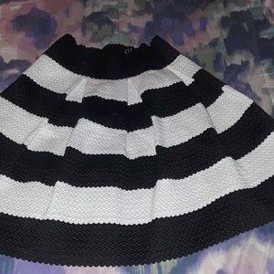 White & Black stripe skirt